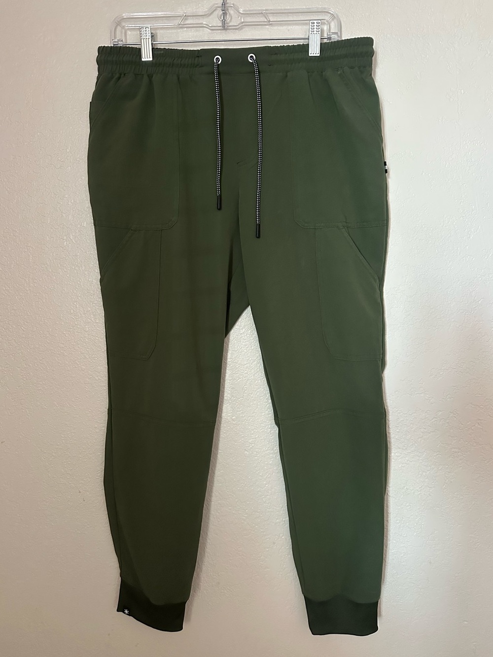 Olive Green Drawstring Jogger Pants Scrubs Size M